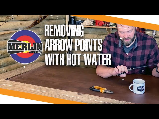 Removing an arrow point with hot water - Archery
