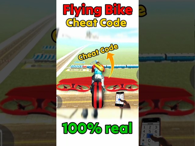 Flying Bike Cheat Code 🤑 In Indian Bike Driving 3D Game l 🤩New Cheat Codes GTA5 game #gta5  #shorts