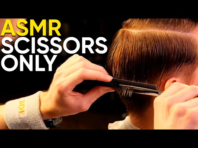 ASMR BARBER 💈 Scissors Only Men's Haircut! No Talking!