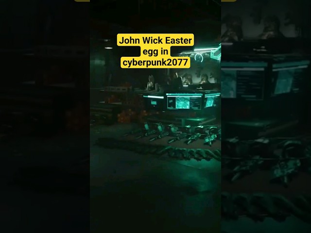 John wick Easter egg in cyberpunk2077 #shorts #gaming #cyberpunk2077 #johnwick #funny #memes