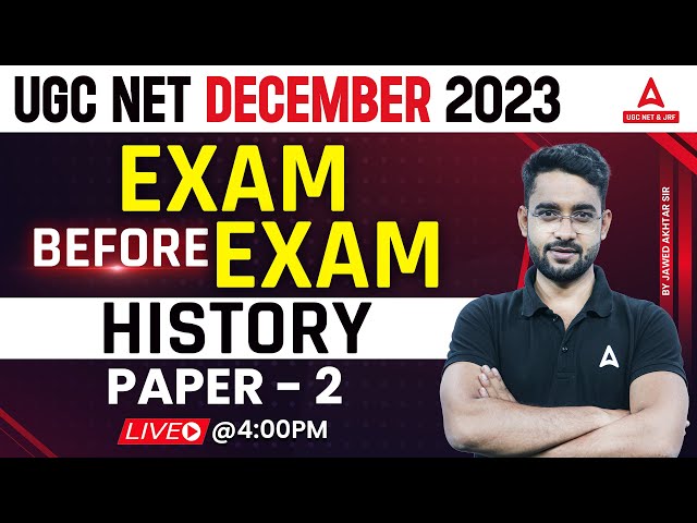 UGC NET History | UGC NET Paper 2 History Exam Before Exam #1 By Jawed Sir