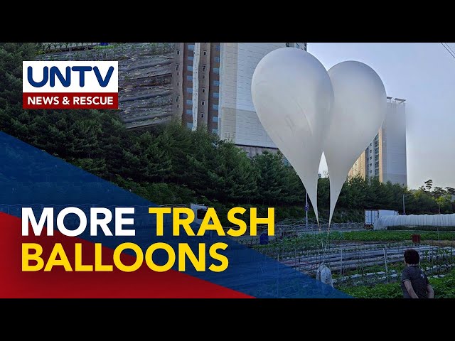 Panibagong pagpapadala ng trash balloons ng North Korea, tinuligsa ng South Korea