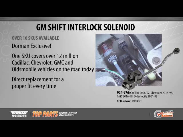 Highlighted Part: Shift Interlock Solenoid for Select Cadillac, Chevy, GMC & Oldsmobile Models