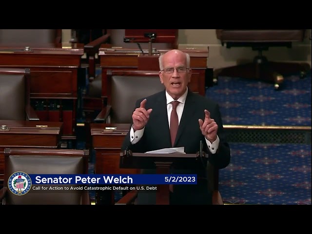 Senator Peter Welch Calls for Action to Avoid Catastrophic Default on U.S. Debt