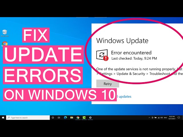 How To Fix All Windows 10 Update Errors | Fix Error Encountered