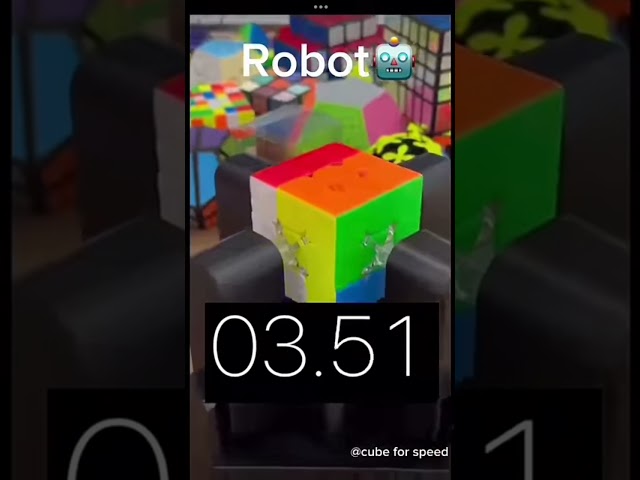 Human V Robot at solving Rubix cube
