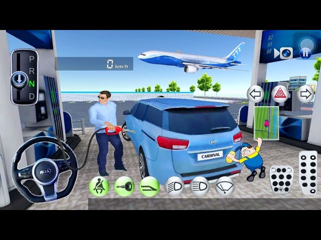 Old SUV Kia Sorento Carnival Car Come To Gas Station Refuel Gas - 3D Driving Class - Android Games
