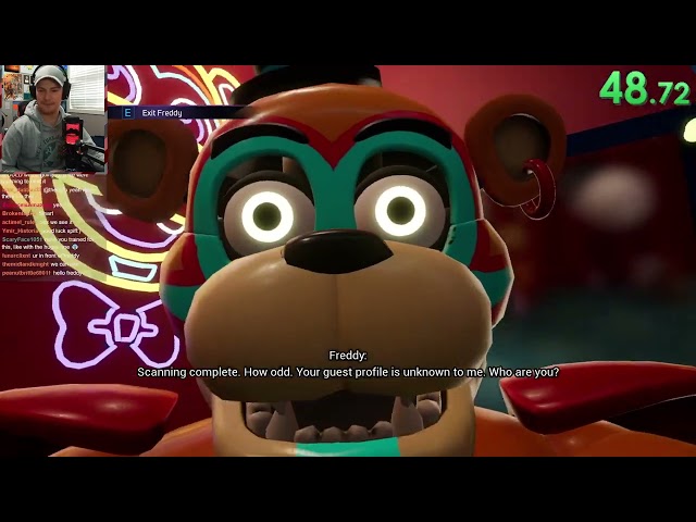 Chat Guides Me Through FNaF: SB (Day 1)  And All Endings Speedruns VOD From The 27th of Jan 2022