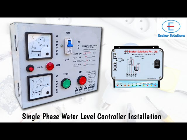 Single Phase Water Level Controller Installation With Control Panel | Esukar Solutions