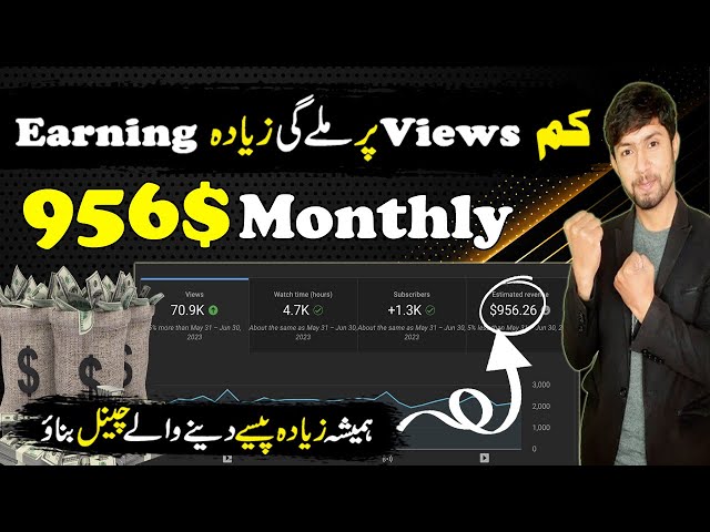 Earn 956$ Monthly From YouTube | How Much YouTube Pay | YouTube Earning Per View