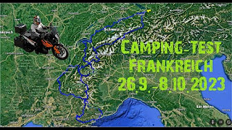 Solo-Motorrad-Camping-Test-Urlaub in Frankreich vom 26.9.-8.10.2023
