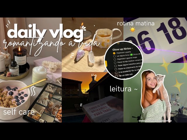 Daily vlog nas férias ✨| self care, leitura, rotina de empreendedora 🤍