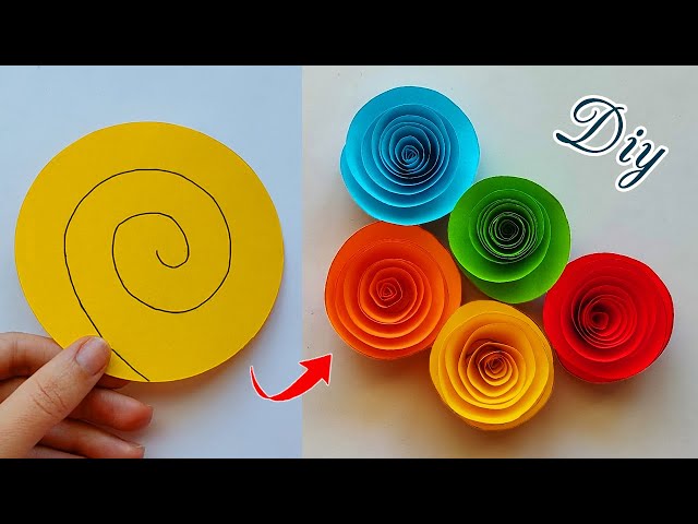 Easy and Beautiful Paper Rose Making 🌹| How To Make Rose Flower