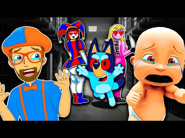 Baby and Blippi Escape 100 CURSED PRISONS!