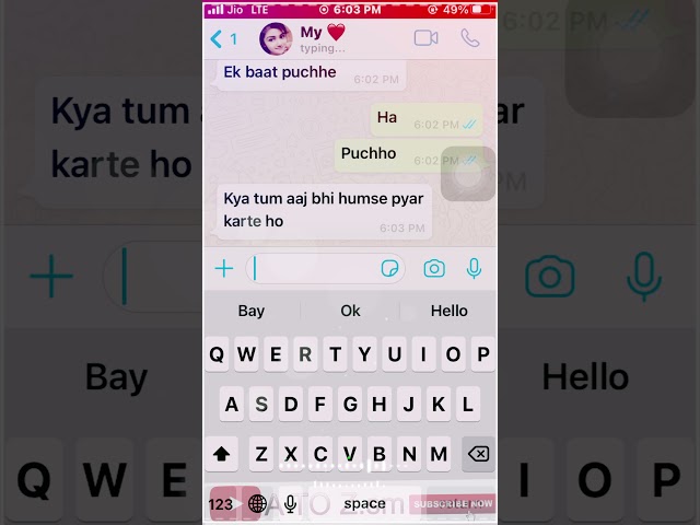 True love //💏♥️💋caring boyfriend😍😍// cute couple conversation on WhatsApp//WhatsApp love chat