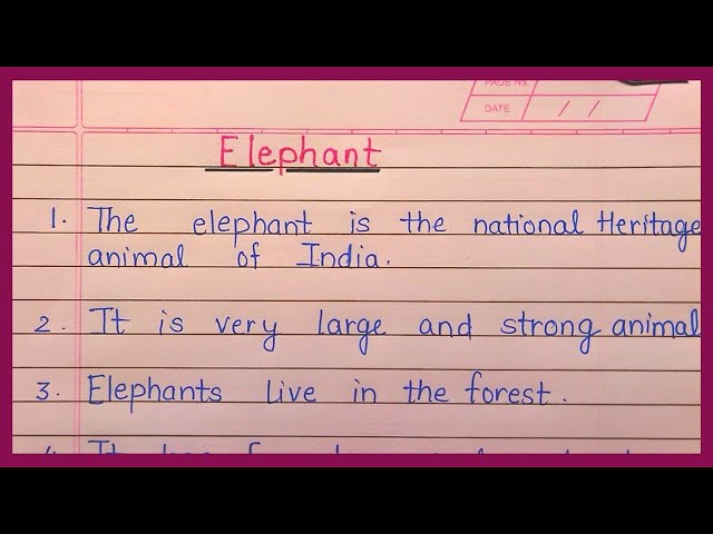 Elephant 10 lines essay |Elephant 10 lines in english|10 lines on Elephant in english|10 lines essay