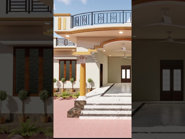 Arch Model House Plan Idea, Simple House Plan With Porch,#porch #portico #gharkanaksha #homeplan