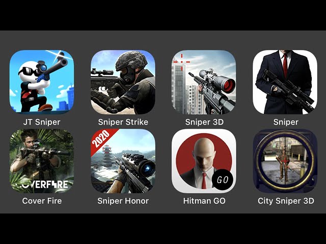 JT Sniper, Sniper Strike, Sniper 3D, Sniper, Cover Fire, Sniper Honor, Hitman GO, City Sniper 3D