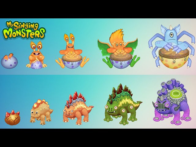 All Monsters Eggs, Dawn of Fire, Composer, Rare and Epic  ~ My Singing Monsters