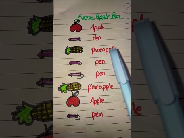 funny apple pen 🖊 #trendingshorts #art #drawing #youtubeshorts #likesubscribe #funny