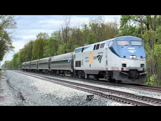 110 MPH!  - Amtrak Trains In Upstate New York - May 2024
