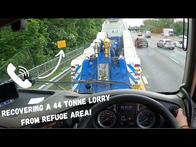 RECOVERING A 44 TONNE LORRY FROM REFUGE AREA! UK HEAVY RECOVERY!