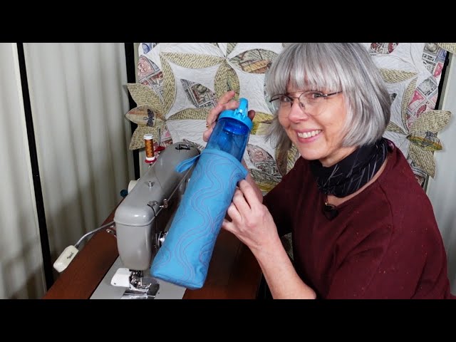 Quilting exercise for beginners - Part 2 - Sewing bottle cover with wave pattern yourself
