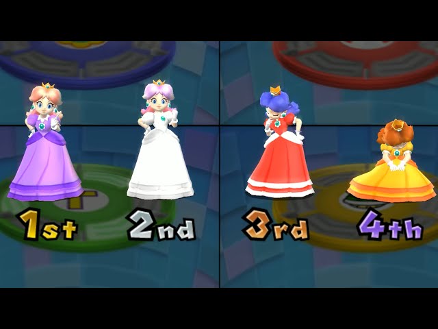 Mario Party 9 - Minigames - Daisy Vs Mario Vs Waluigi Vs Koopa Troopa
