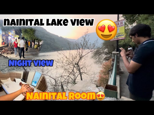 Nainital lake view 😍 || nainital room 😍 || night view || #nanitaltrip #viral