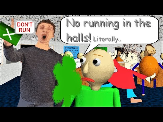 NO RUNNING IN THE HALLS BALDI!! LITERALLY!! | Baldi's Basics MOD: No Running in The Halls
