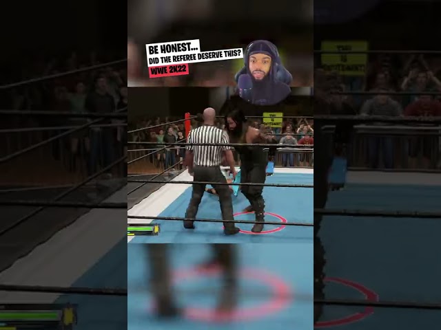Did The Referee Deserve This?😳WWE 2K22 MyRise #shorts