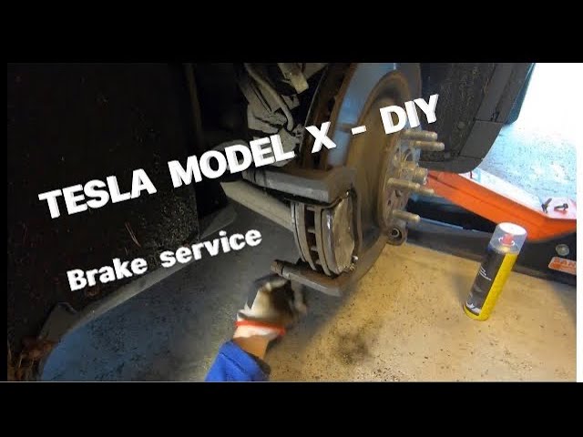 DIY Tesla model X brake service and changing wheels. #tesla #brakeservice