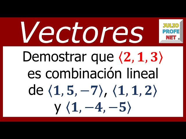 LINEAR COMBINATION OF VECTORS IN SPACE