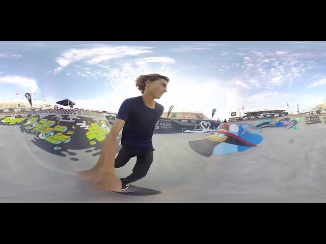 VR skateboard with pro Curren Caples in California