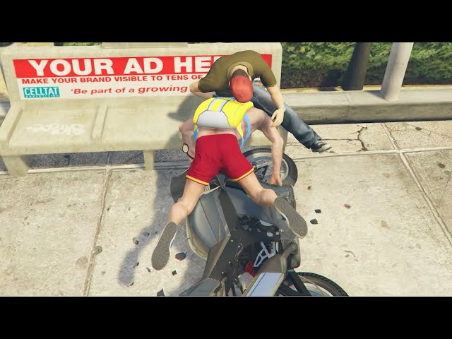 GTA5 Motorcycle Stunt Fails & Crashes Compilation