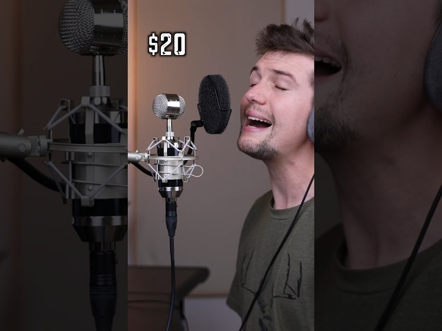 $20 vs. $2000 Microphone #Shorts #microphones #cover #short #singer #music #microphone
