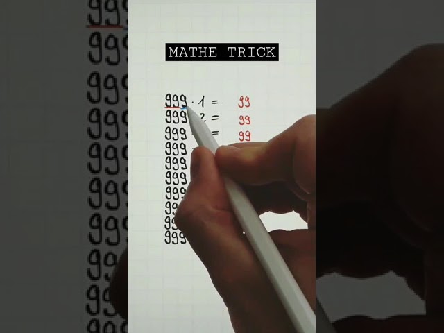 MATHE TRICK | 999er-Reihe | by Mathe Mo #shorts #mathetrick