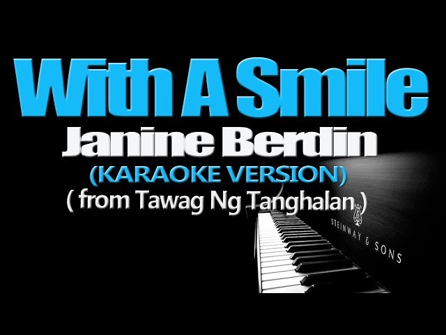 WITH A SMILE - Janine Berdin (KARAOKE VERSION)