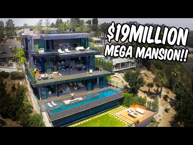 $19MILLION HILLSIDE MANSION WITH EPIC LAKE VIEW!