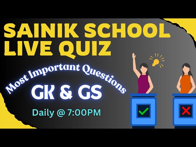 Quiz Competition 🔥 GK & GS Most Important Questions