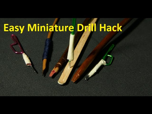 Miniature Finger Drill Hack From Paperclip; Making Neat Holes EASY.