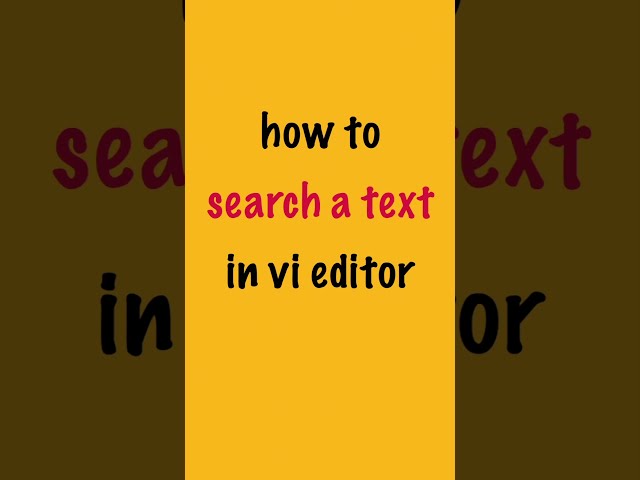 how to search a text in vi editor #shorts #linux #unix #command #vi #commands #bydubebox