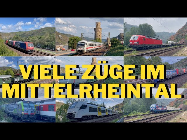 Viele Züge im Mittelrheintal