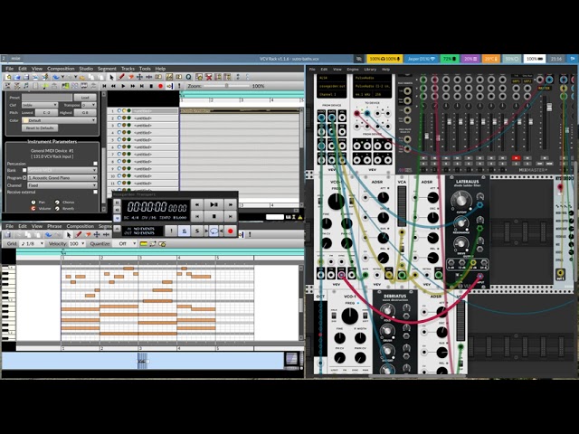 Playing Rosegarden compositions in VCV Rack