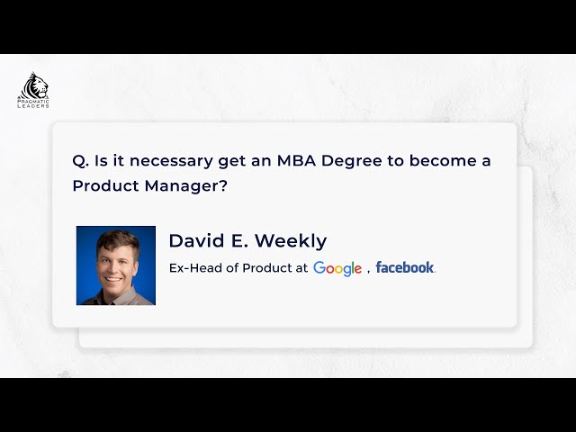Is MBA degree necessary to become a Product Manager? 🤔