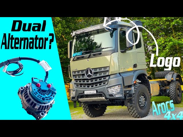 Installing Dual Alternator up to 200Amp on truck Mercedes Benz Arocs 4x4 ► | Adding our Logo