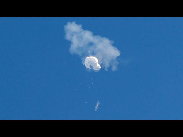 American missile shoots down suspected Chinese spy balloon