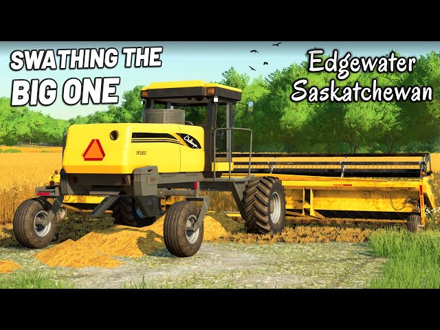 SWATHING THE BIG ONE | Edgewater INTERACTIVE | Farming Simulator 22 - Episode 18