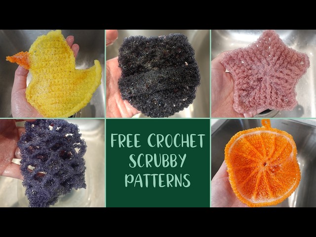 5 Free Kitchen Scrubby Patterns | I Crocheted These Using Scrubby Yarn