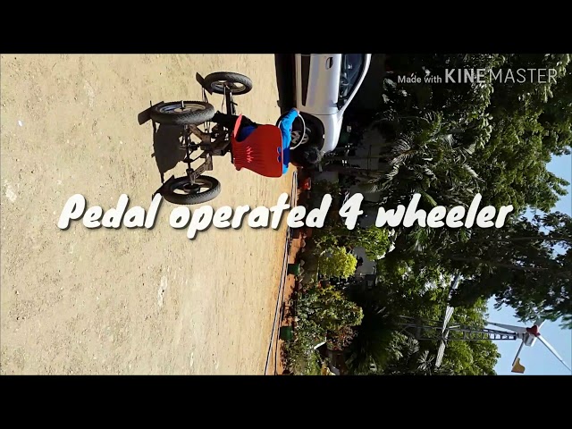Best Engineering Projects of Automobile for Final Year Students / Pedal Operated Four Wheeler